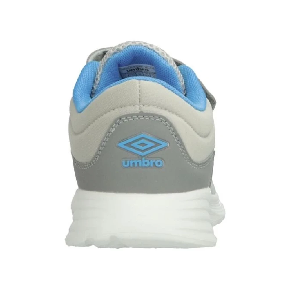 Кроссовки детские для мальчика текстильные Umbro серые светло голубые на липучке