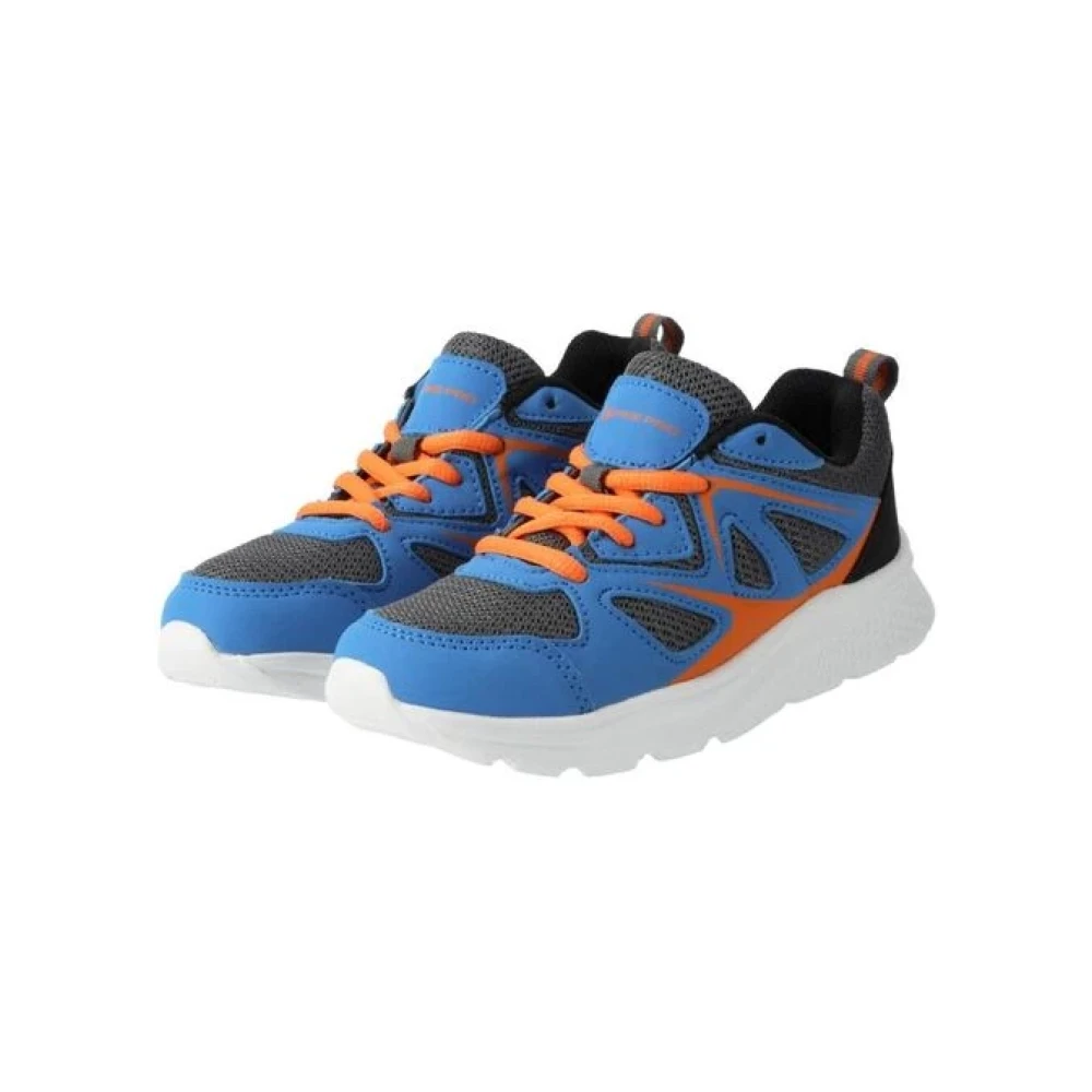 Кроссовки детские для мальчика на шнурках Alpine Pro Kimo синие оранжевые серые белые