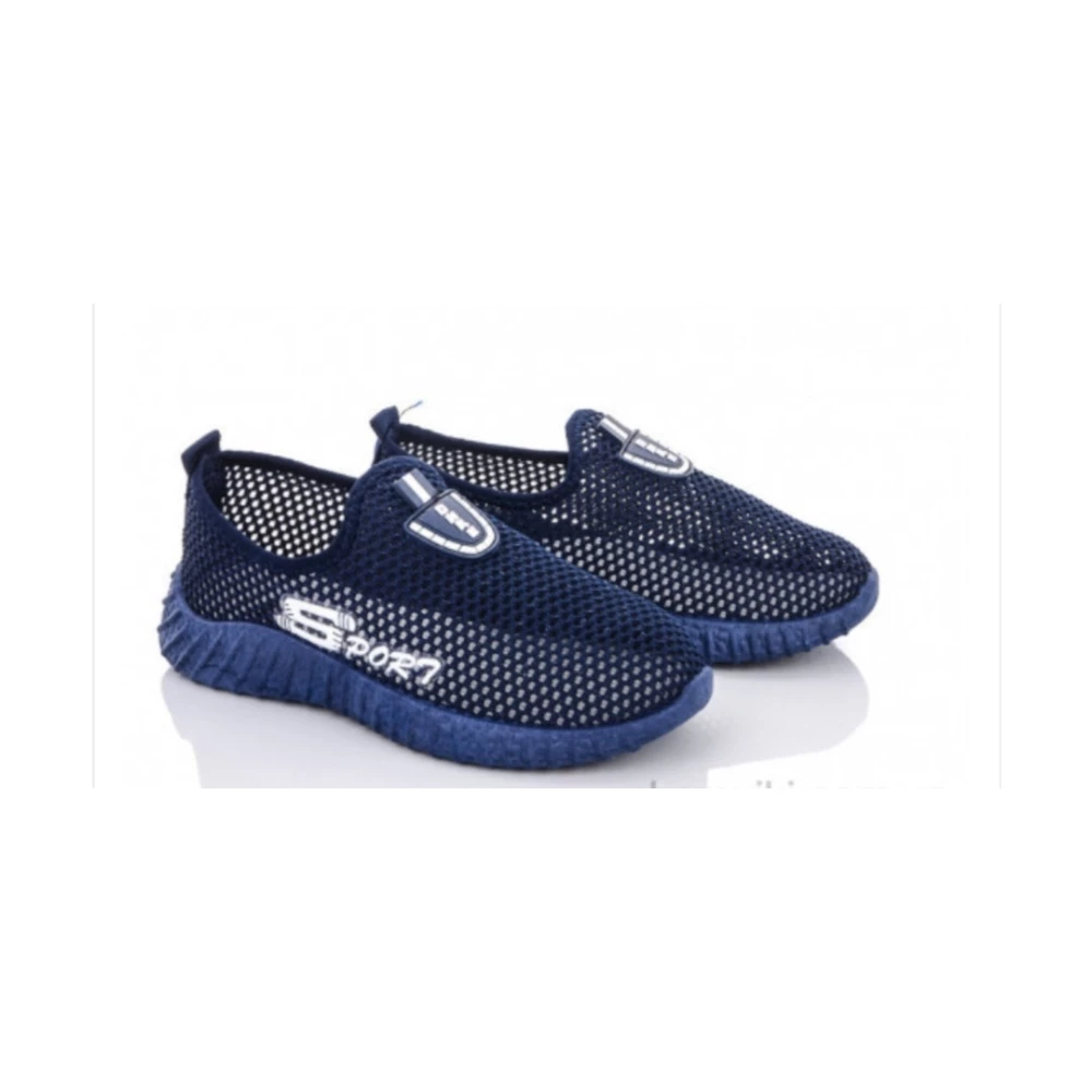 Літні дитячі кросівки для хлопчика у сіточку, сині
