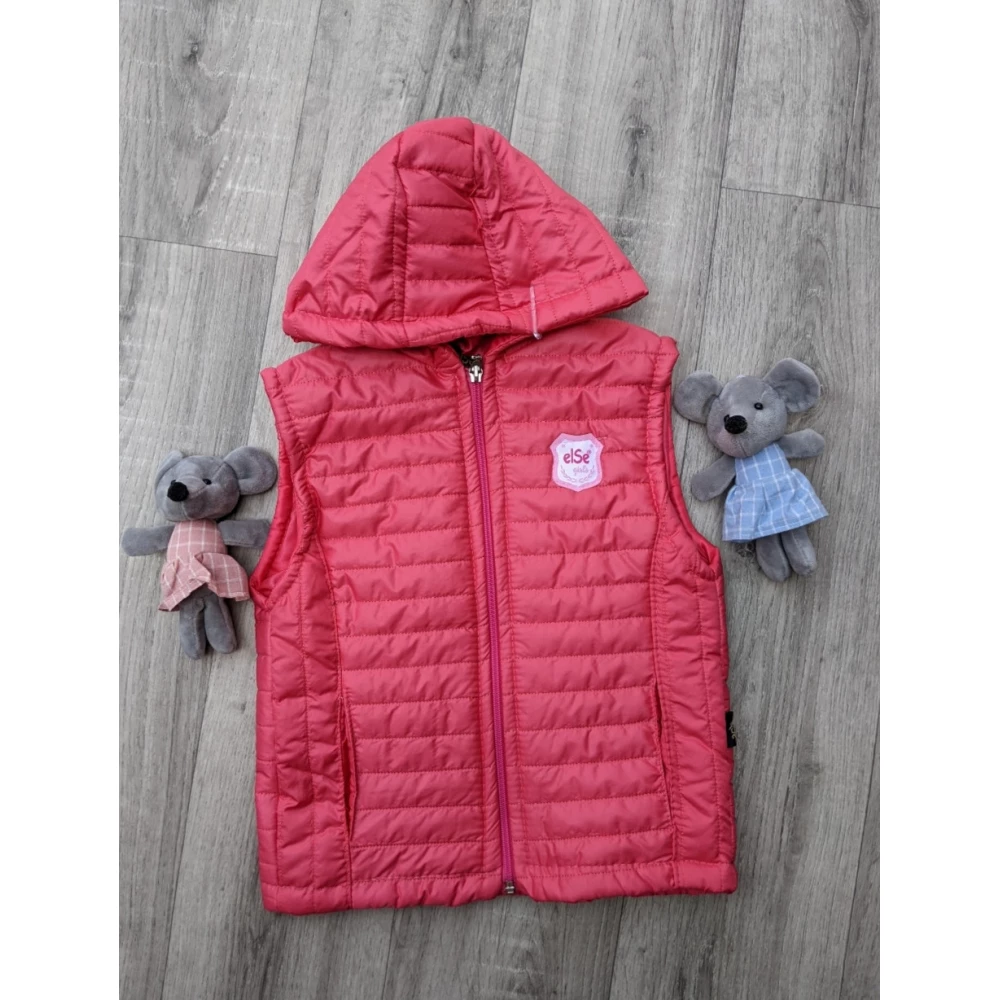 Дитячий жилет Else для дівчинки, кораловий, розміри 110 см, 116 см