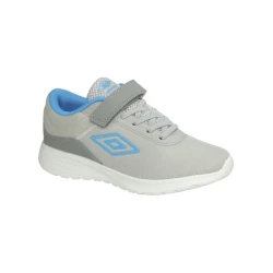 Кроссовки детские для мальчика текстильные Umbro серые светло голубые на липучке