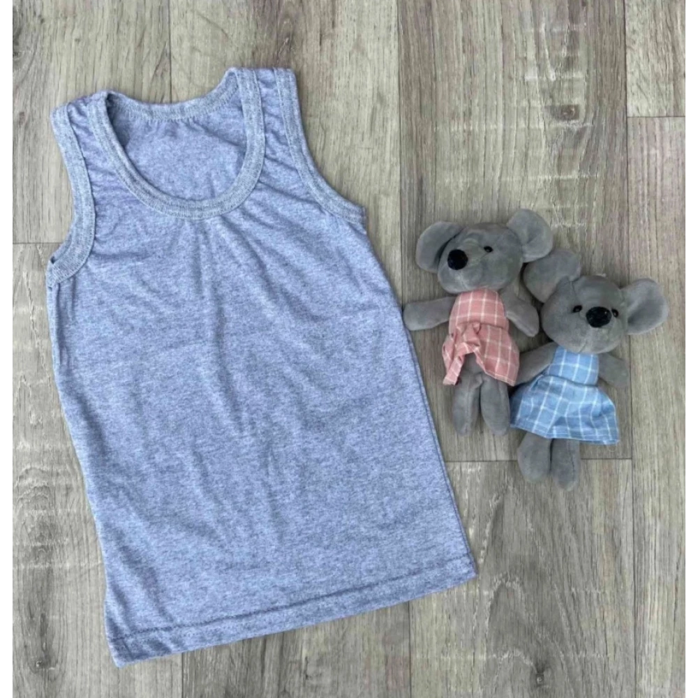 Майка “Однотонна“ сіра, хлопчик, розміри в наяності на 5 років та на 8 років